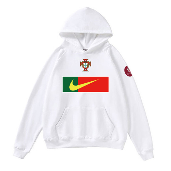 Men's Portugal World Cup Soccer Hoodie White 001